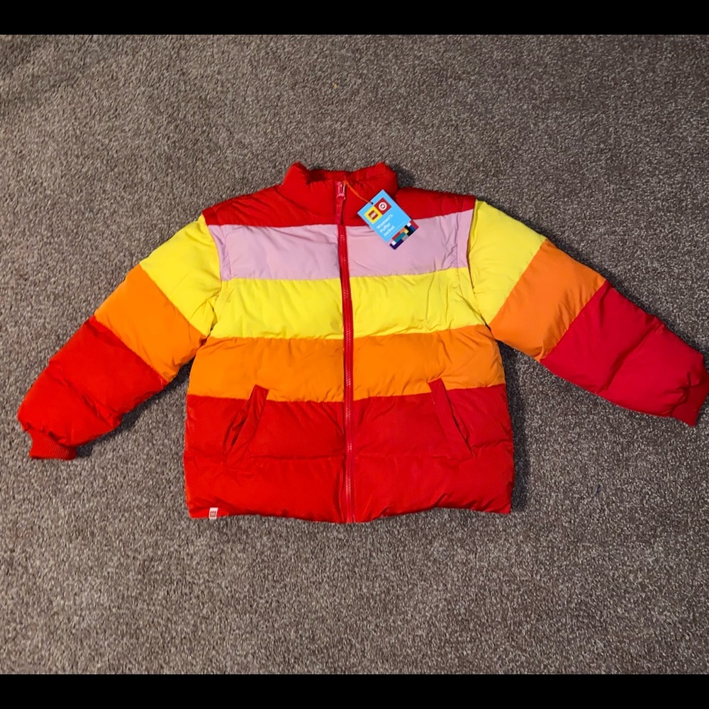 Multi Color Two Tone Two In One Puffer Jacket/Vest